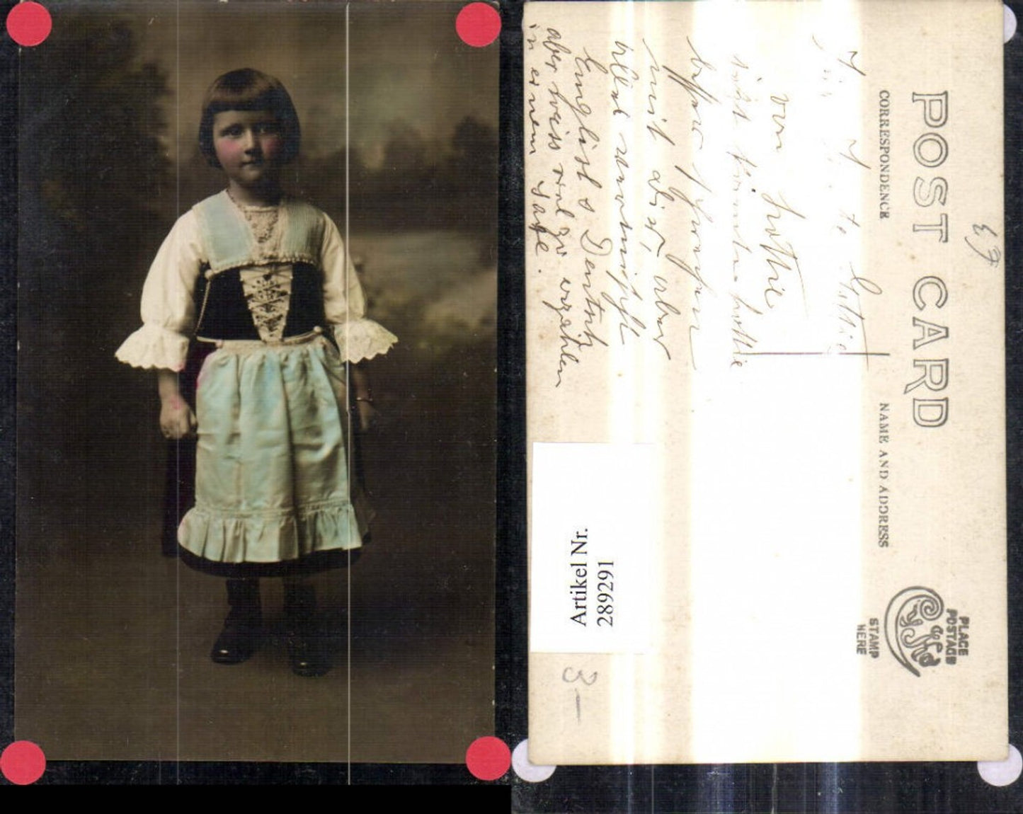 289291,Kind Mädchen i. Tracht Dirndl