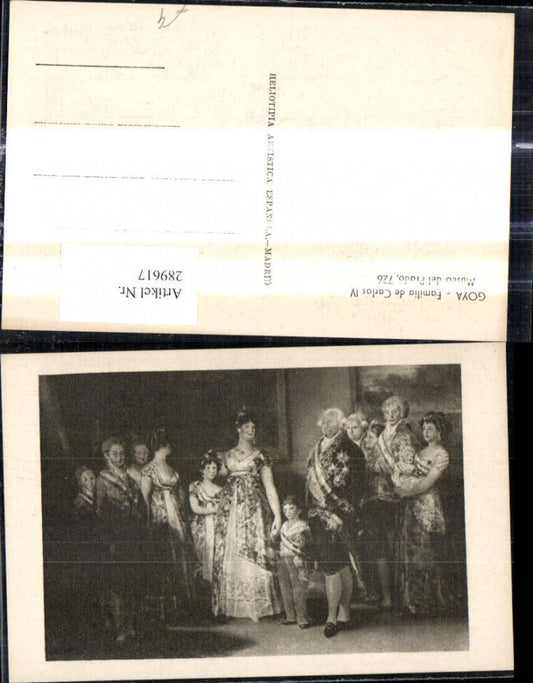 289617,Künstler Ak Francisco de Goya Familia de Carlos IV Adel Monarchie