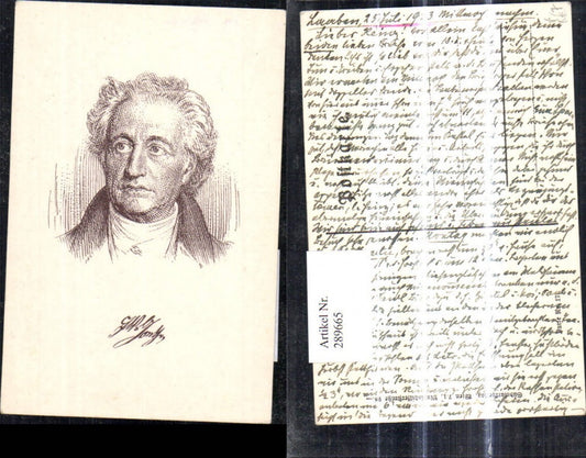 289665,Künstler Ak Johann Wolfgang von Goethe Portrait Dichter Kunst pub Südmarkverlag 17