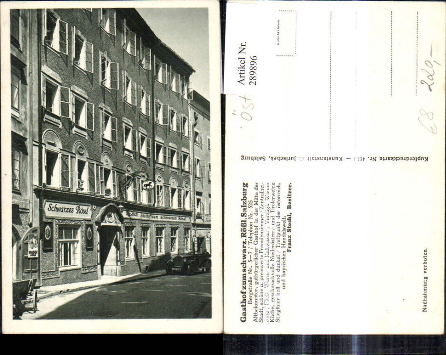 289896, Salzburg Gasthof z. Schwarzen Rössl Bergstraße