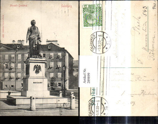 289899,Salzburg Mozart Denkmal Statue