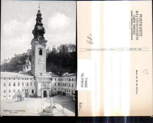 289911,Salzburg Stiftskirche St Peter Kirche Brunnen