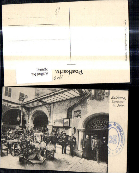 289941,Salzburg Stiftskeller St Peter Innenansicht