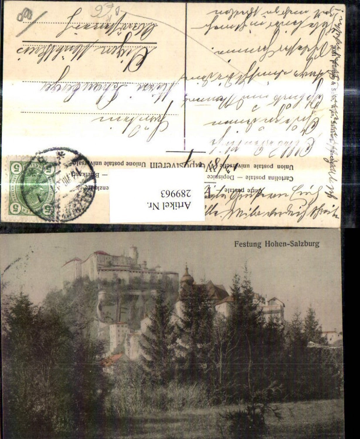 289963,Künstler Ak Salzburg Festung Hohensalzburg