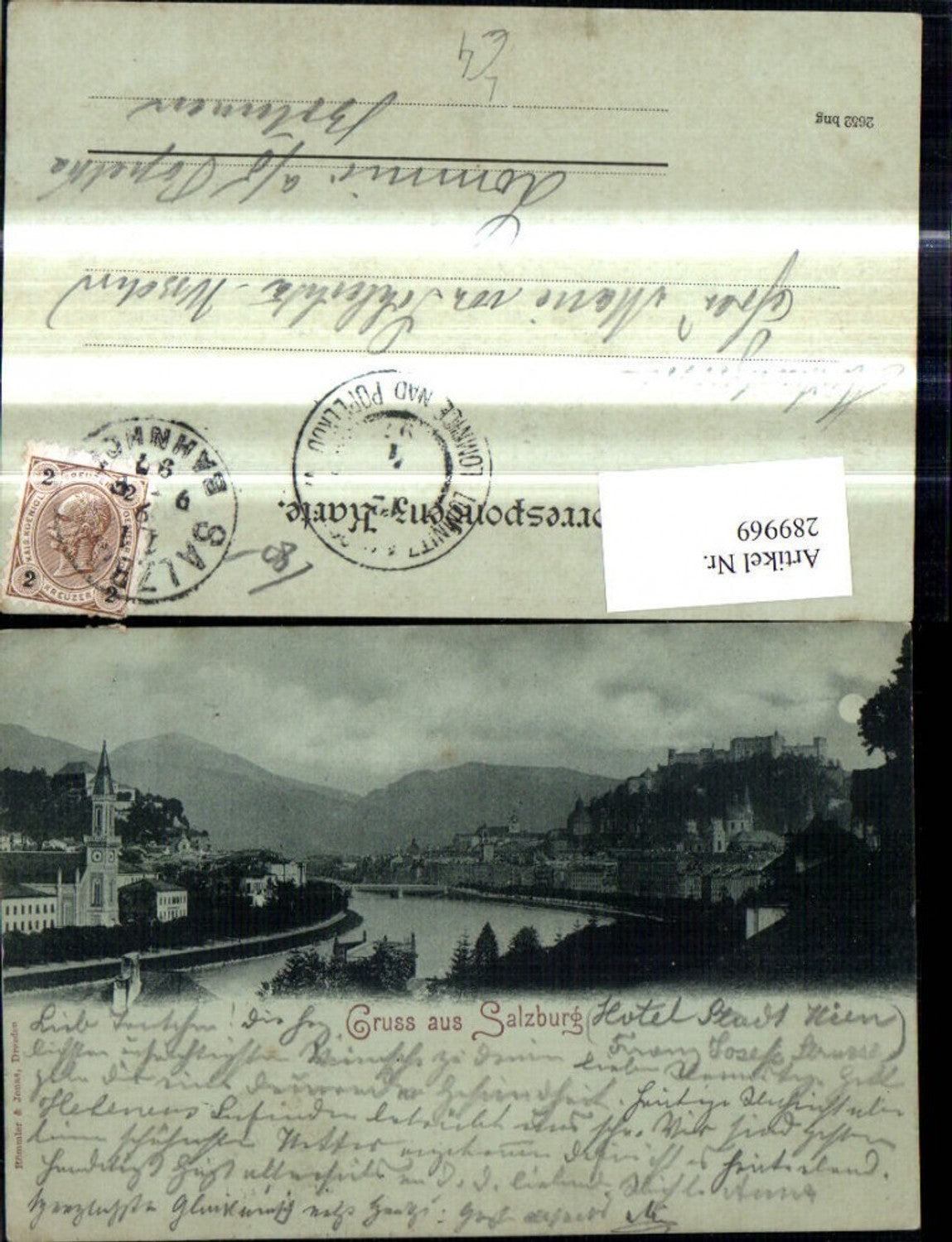 289969,Mond Litho Salzburg Teilansicht
