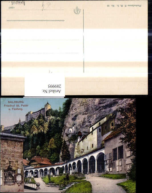 289995,Salzburg Friedhof St Peter u. Festung