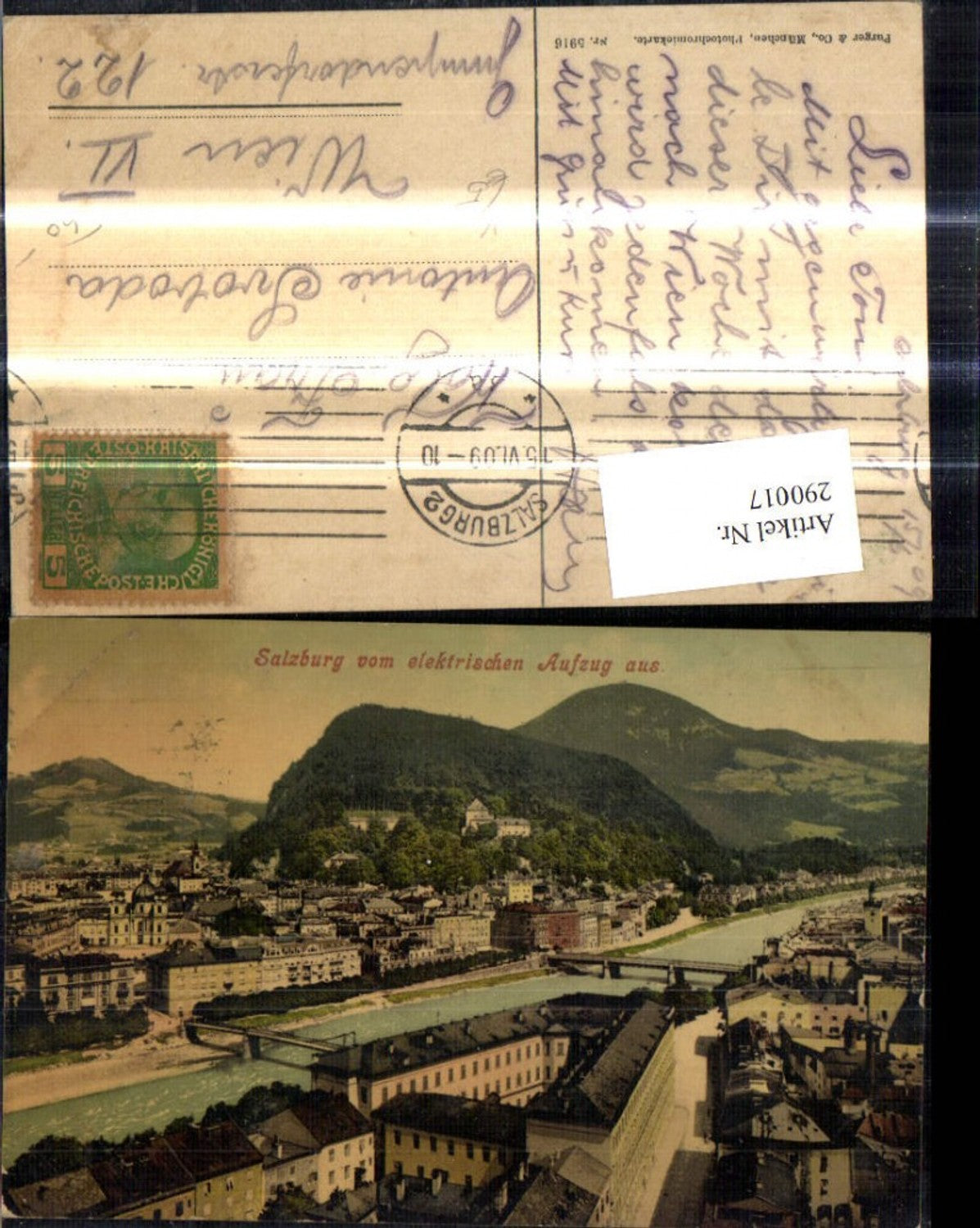 290017,Salzburg v. elektrischen Aufzug aus pub Purger Co 5916
