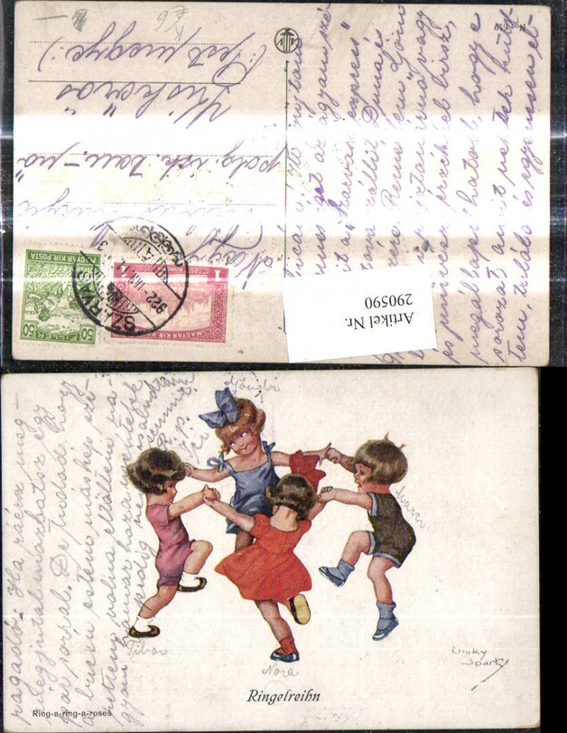 290590,Künstler Ak Chicky Spark Ringelreihn Kinder Tanzen