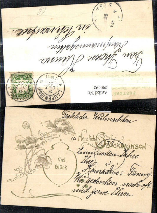 290592, embossed lettering, flower design, congratulations, good luck, gold lettering