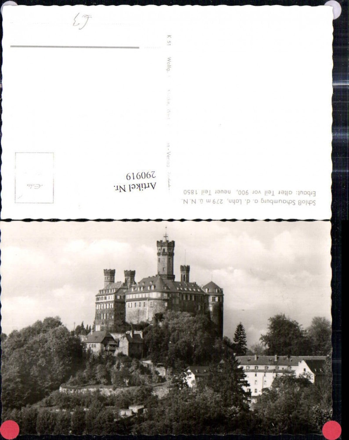 290919,Foto Ak Schloss Schaumburg a. d. Lahn Balduinstein nahe Limburg an der Lahn