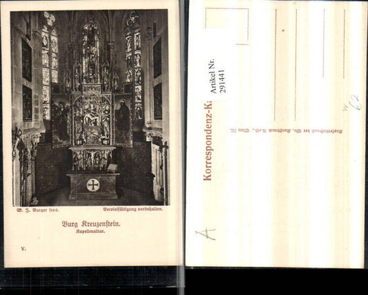 291441,Burg Kreuzenstein b. Leobendorf Kapellenaltar Altar