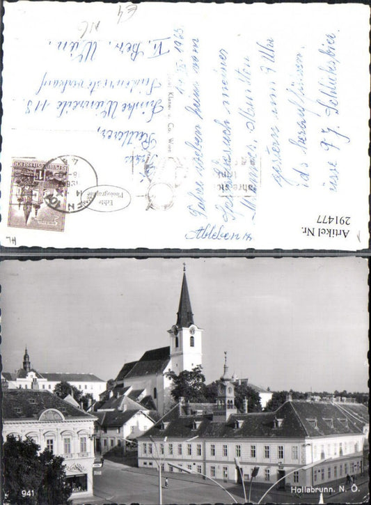 291477,Hollabrunn Teilansicht Kirche Rathaus