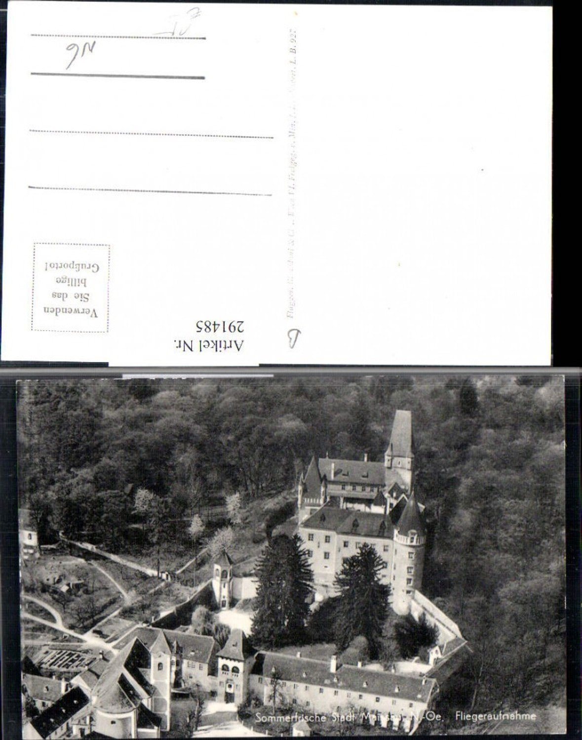291485,Stadt Maissau Schloss Fliegeraufnahme