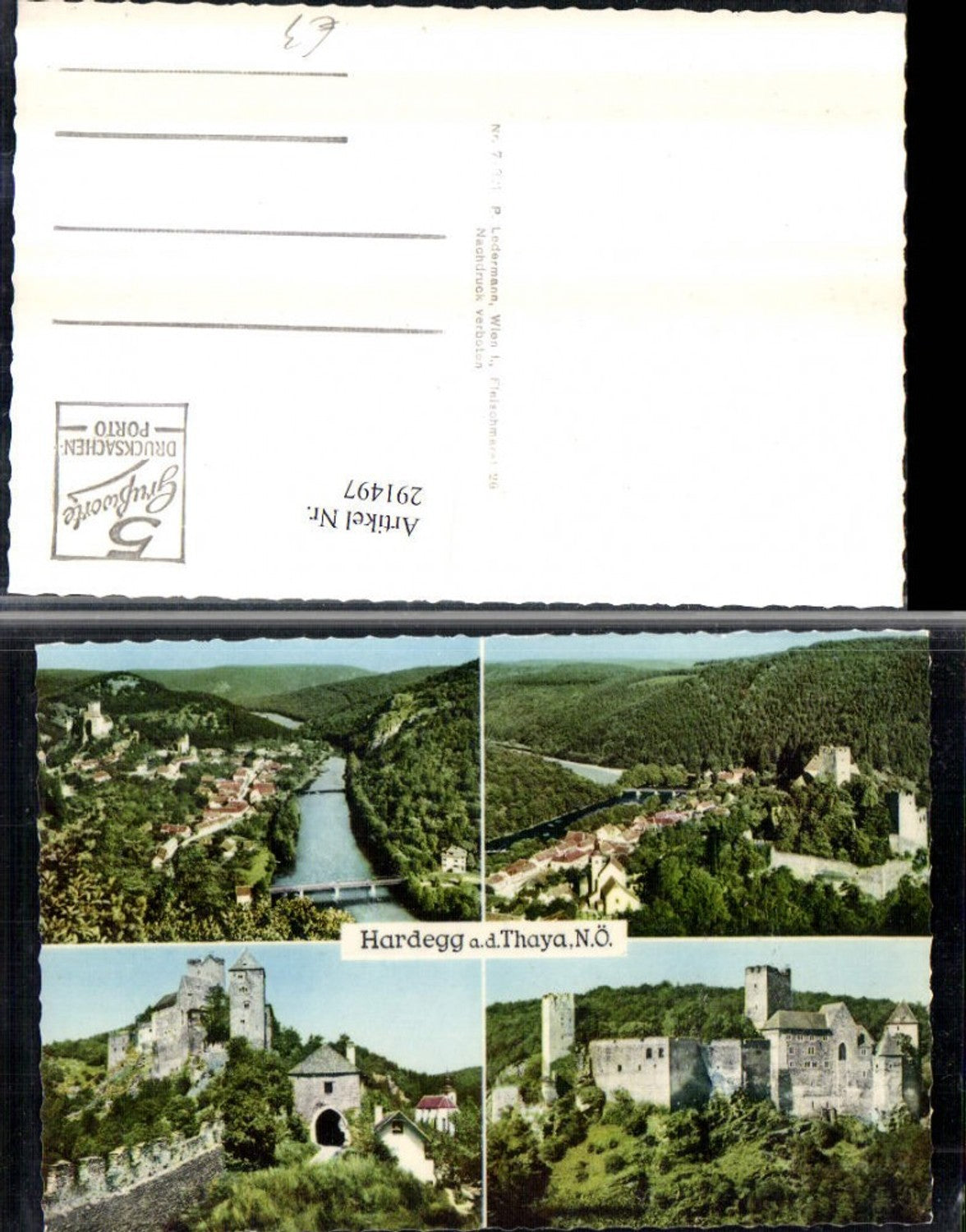 291497,Hardegg an d. Thaya Totale Burg Mehrbildkarte