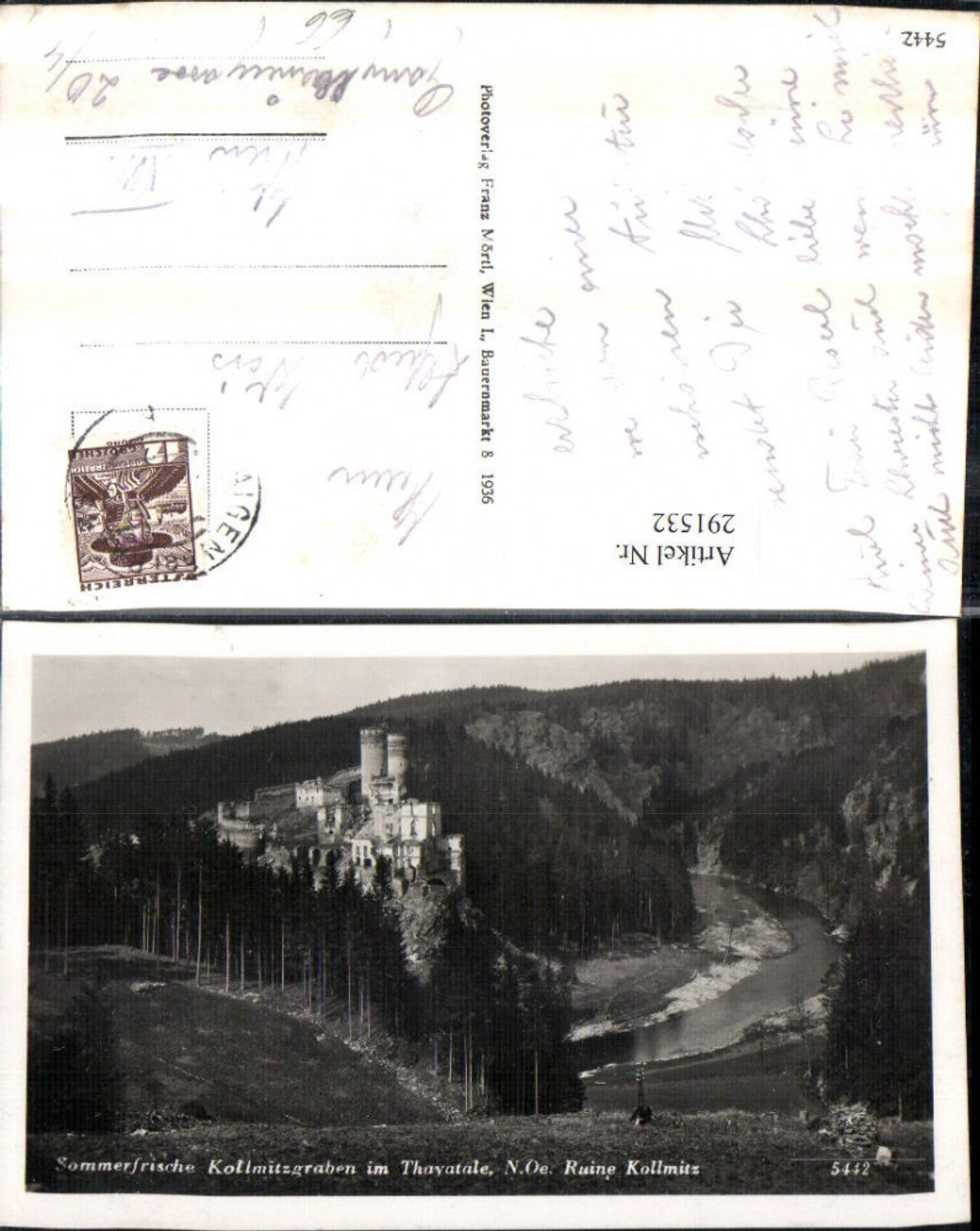 291532,Kollmitzgraben im Thayatale Burg Ruine Kollmitz