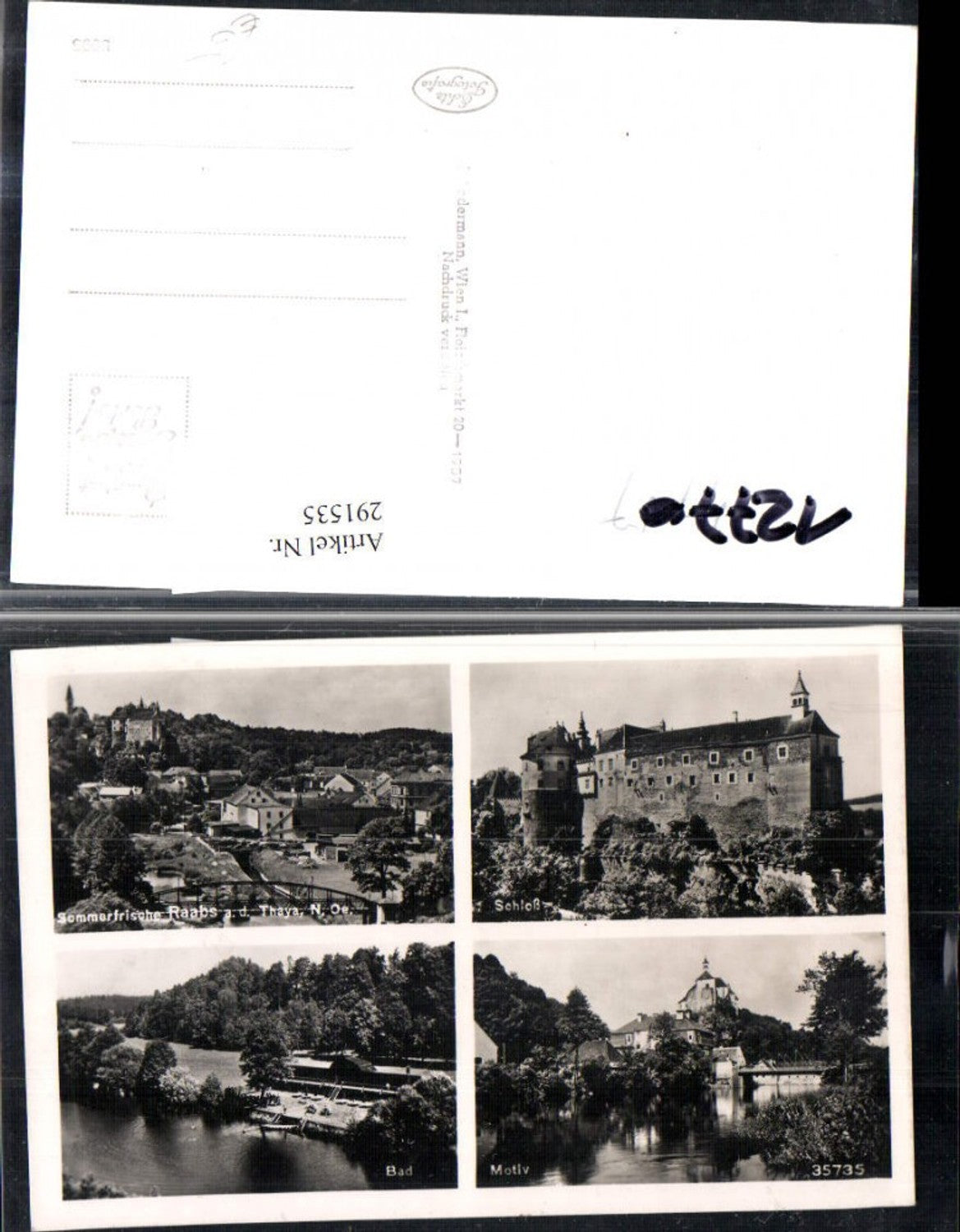 291535,Raabs an d. Thaya Totale Schoss Motiv Bad Mehrbildkarte