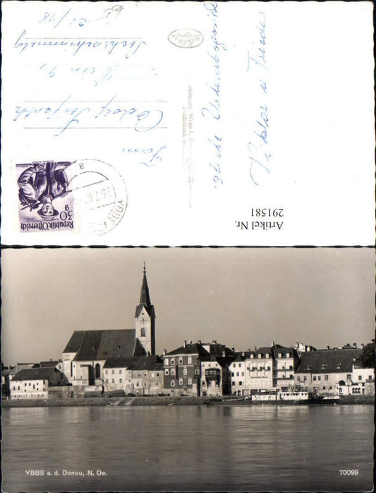 291581,Ybbs an d. Donau Teilansicht Kirche