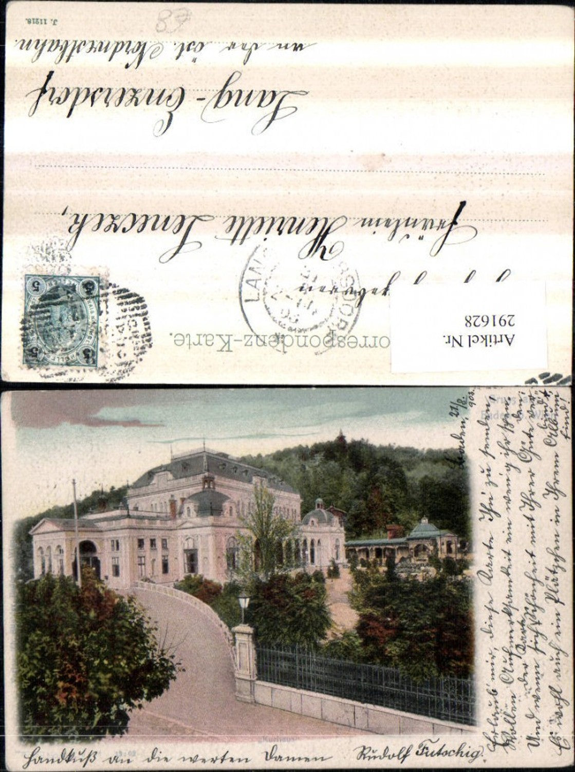 291628,Gruß aus Baden b. Wien Kurhaus