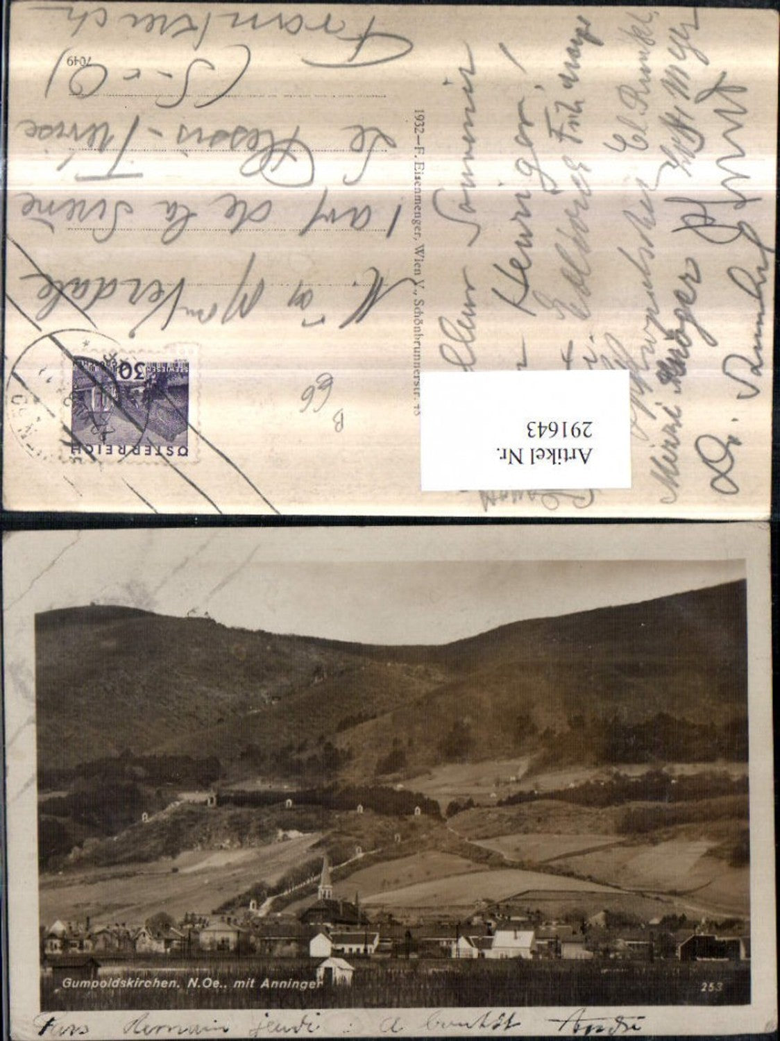 291643,Gumpoldskirchen Totale m. Anninger