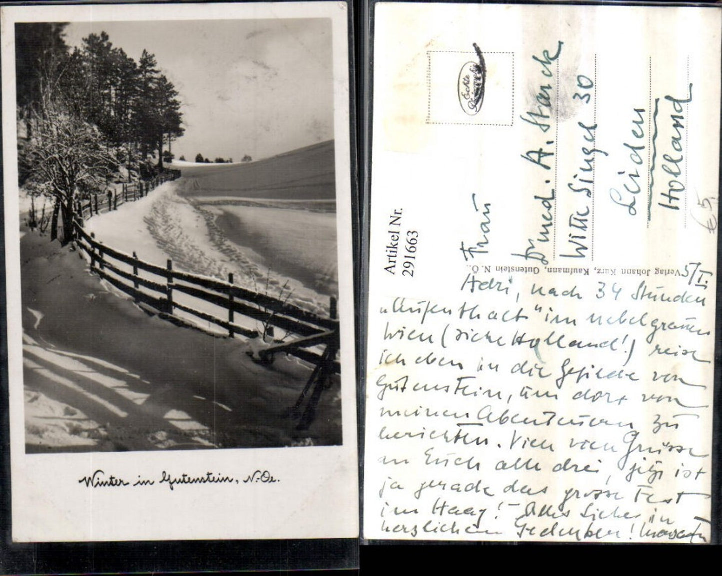 Alte Ansichtskarte – Old Postcard