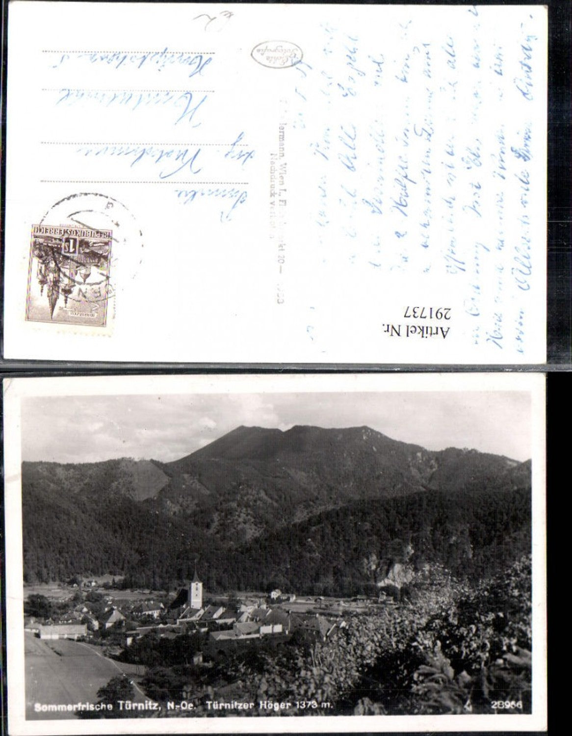 291737,Türnitz Totale m. Türnitzer Höger Bergkulisse