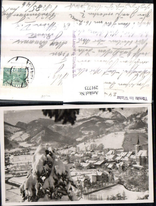 291773,Türnitz Totale Bergkulisse Winterbild