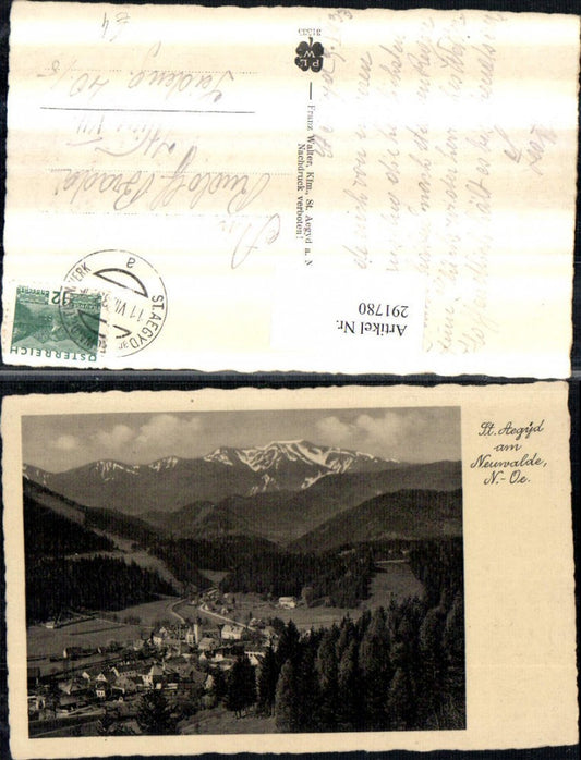 291780,St. Aegyd am Neuwalde Totale Bergkulisse