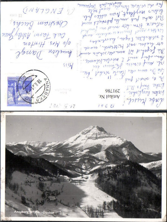 291786,Annaberg Totale m. Ötscher Bergkulisse Winterbild