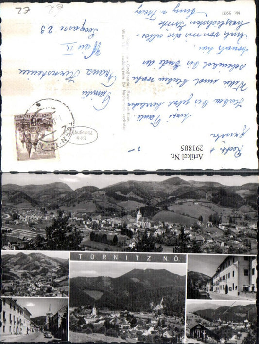 291805,Türnitz Totale Straßenansicht Sessellift Mehrbildkarte