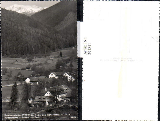 291811,Ottertal Otterthal Häuser Rottensteiners Gasthof zur Post geg. Schneeberg Bergkulisse
