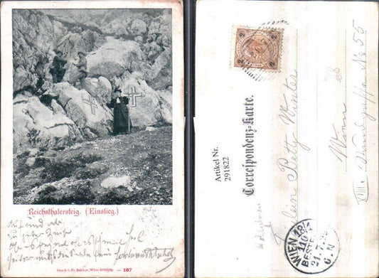 291822,Reichsthalersteig Einstieg Bergsteiger b. Reichenau