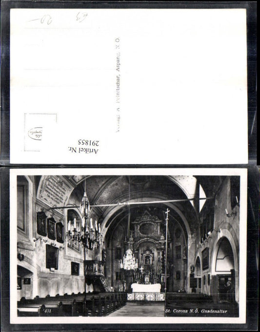 291855,St. Corona am Wechsel Kirche Innenansicht Gnadenaltar