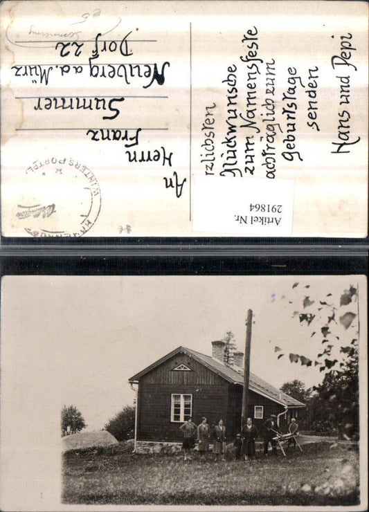 291864,Foto AK Semmering Almhütte Berghütte Holz sägen