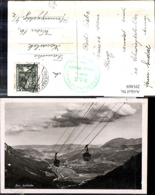 291869,Rax Seilbahn b. Reichenau Totale