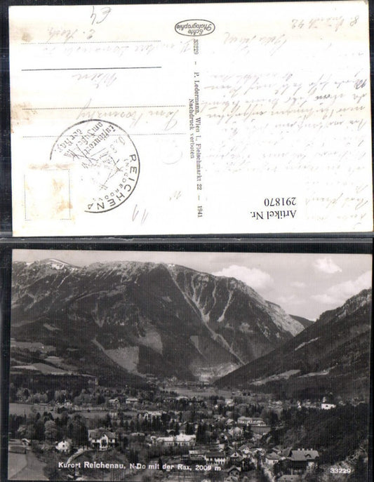 291870,Reichenau Totale m. Rax Bergkulisse