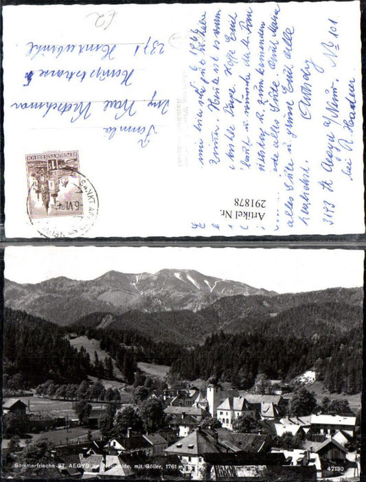 291878,St. Aegyd am Neuwalde Totale m. Göller Bergkulisse
