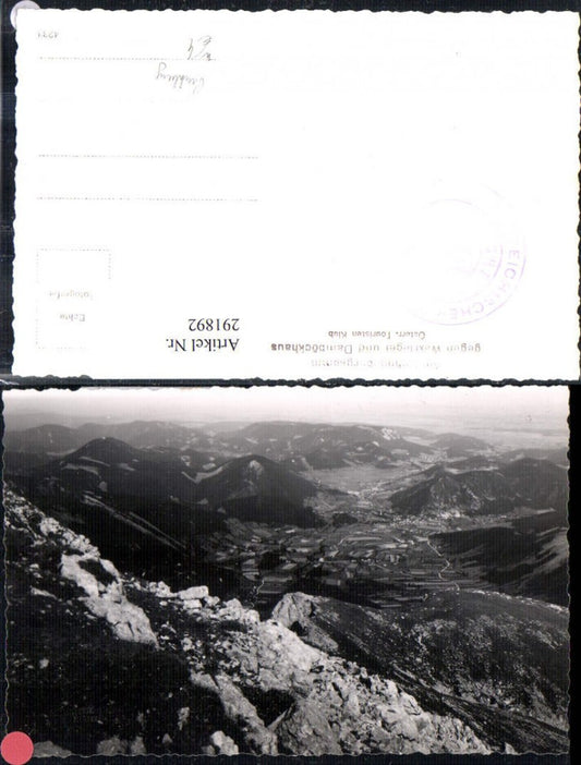 291892,Am Schneebergkamm geg. Waxriegel u. Damböckhaus b. Puchberg
