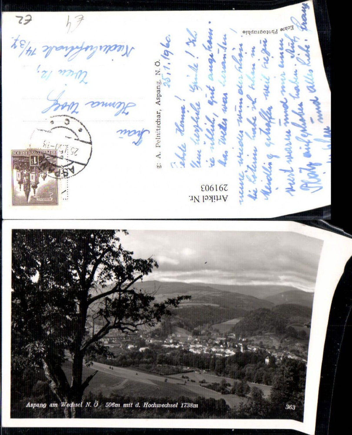291903,Aspang am Wechsel Totale m. d. Hochwechsel
