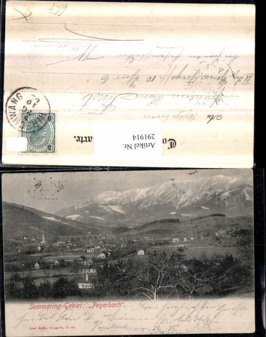 291914,Semmering-Gebiet Payerbach Totale Bergkulisse