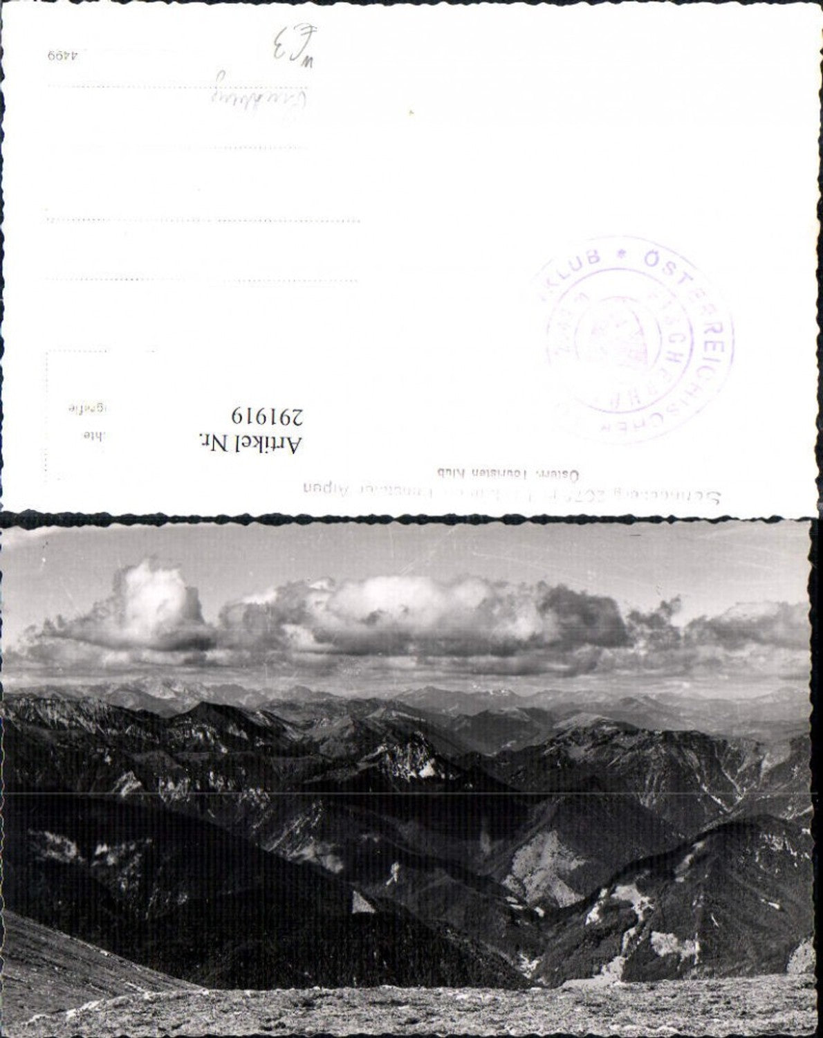 291919,Schneeberg Blick in d. Ennstaler Alpen Bergkulisse b. Puchberg