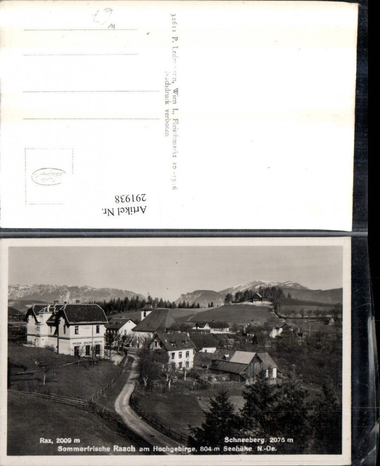 291938,Raach am Hochgebirge Totale m. Rax u. Schneeberg Bergkulisse