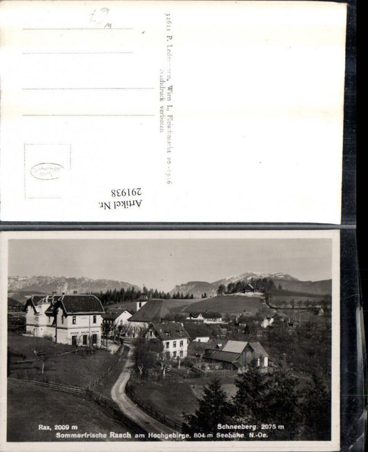 291938,Raach am Hochgebirge Totale m. Rax u. Schneeberg Bergkulisse