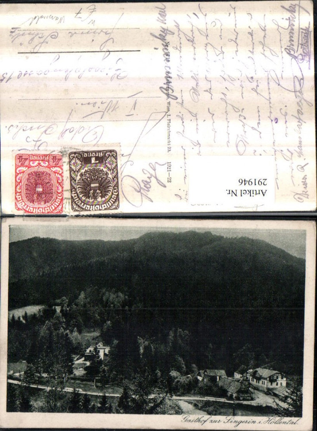 291946,Gasthof zur Singerin im Höllental b. Nasswald Schwarzau