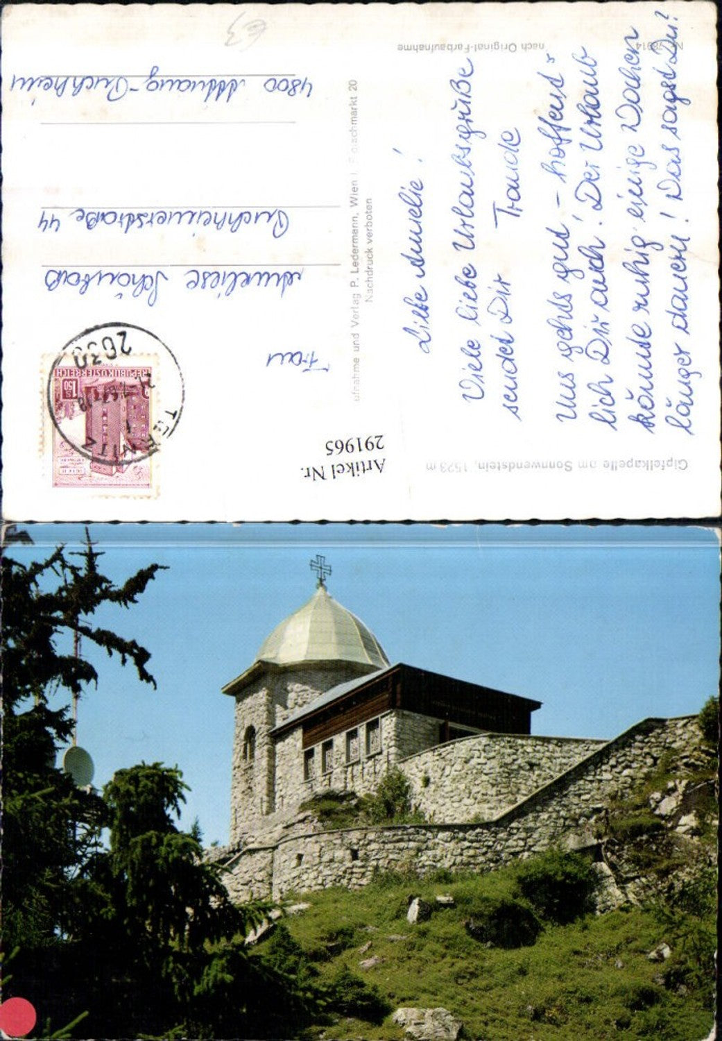 291965,Gipfelkapelle Kapelle am Sonnwendstein b. Semmering
