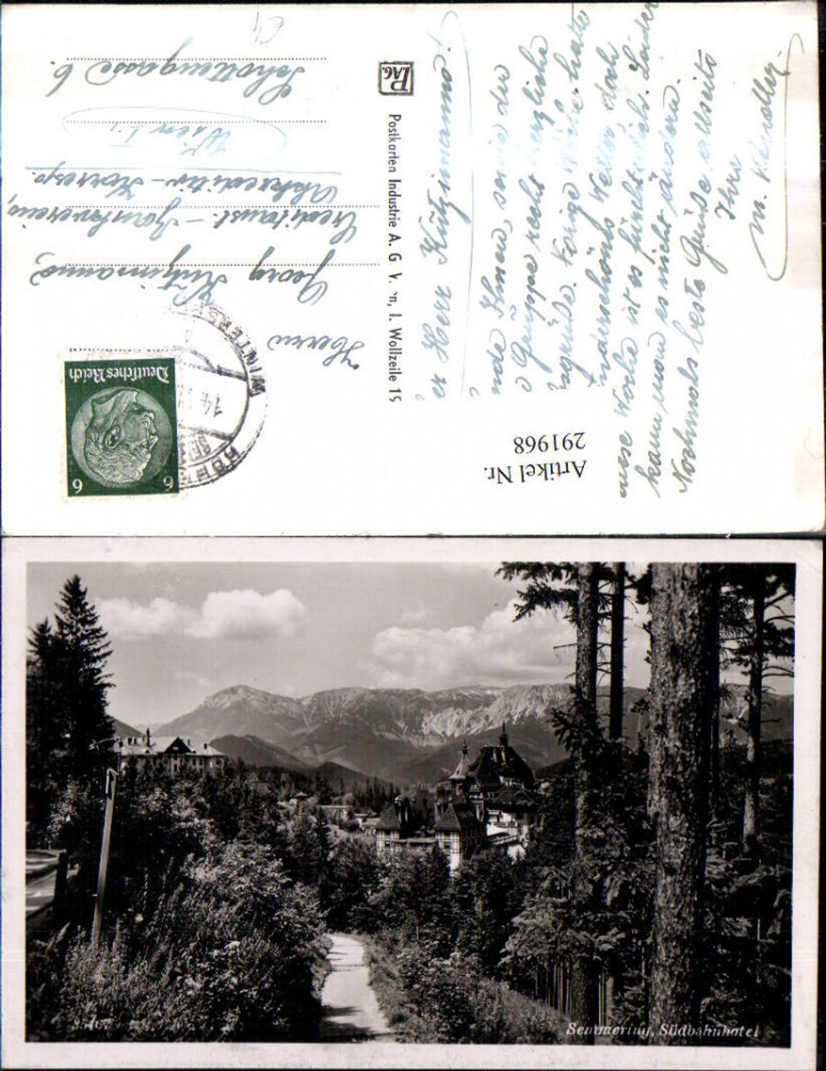 291968,Semmering Südbahnhotel Bergkulisse