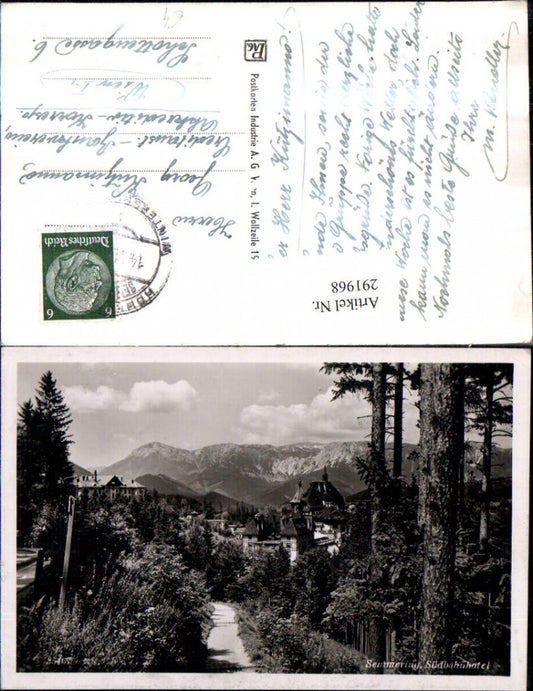 291968,Semmering Südbahnhotel Bergkulisse