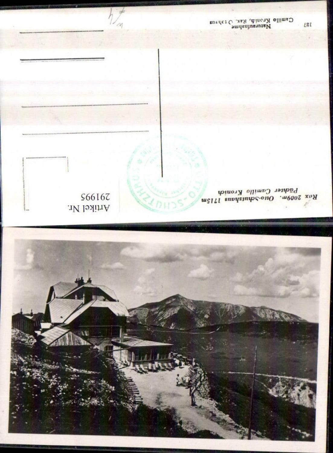 291995,Rax Otto-Schutzhaus Berghütte Bergkulisse b. Reichenau