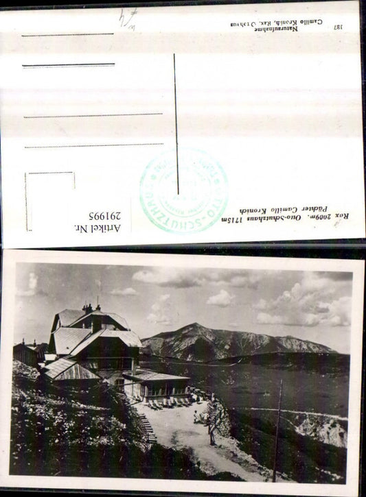 291995,Rax Otto-Schutzhaus Berghütte Bergkulisse b. Reichenau