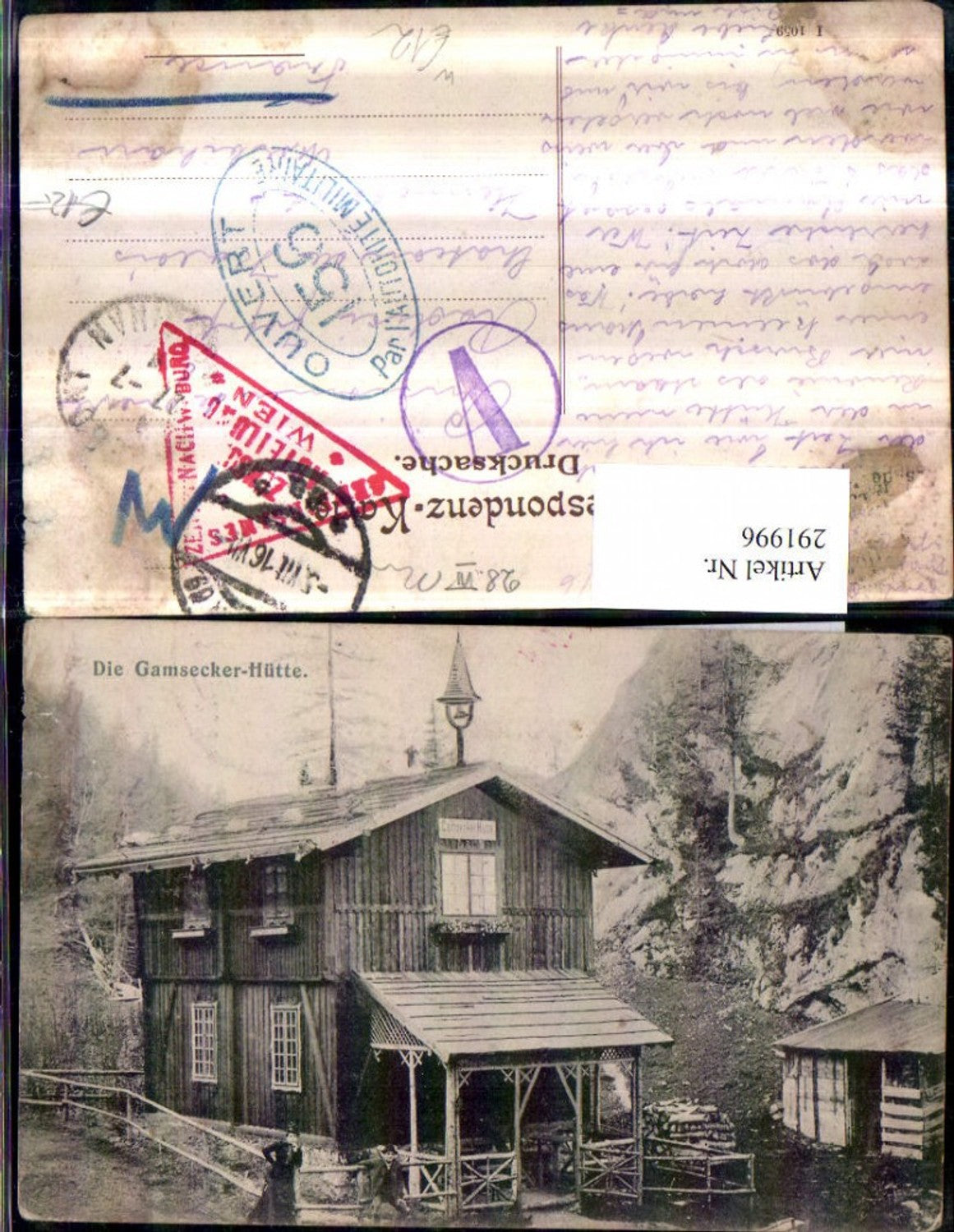 291996,Die Gamsecker-Hütte Hütte b. Schwarzau im Gebirge