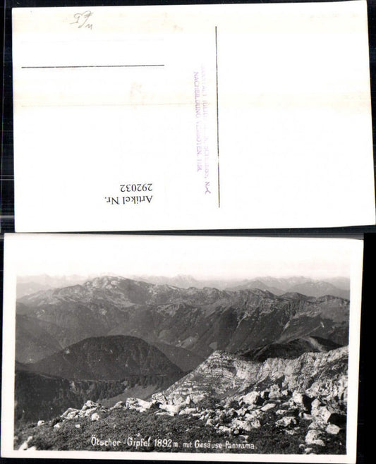 292032,Ötscher-Gipfel m. Gesäuse Panorama Bergkulisse b. Lackenhof